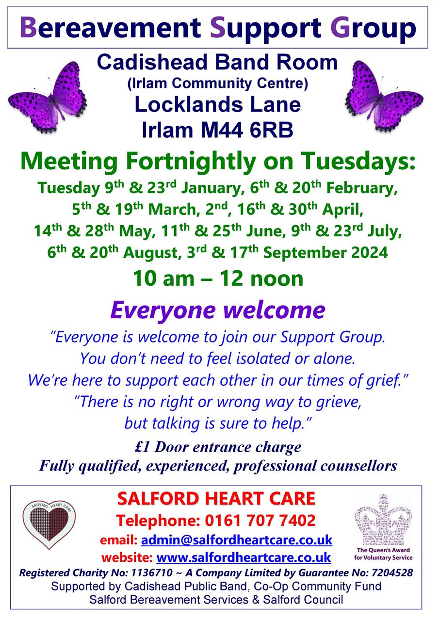 Bereavement Support Group to Sept 2024