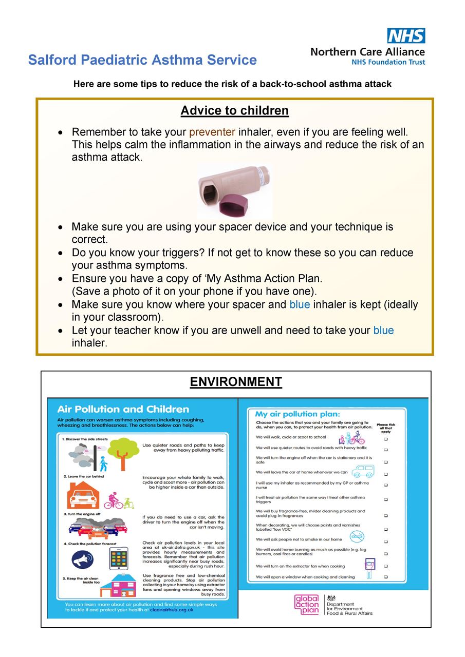 Paediatric Asthma Service updated leaflet