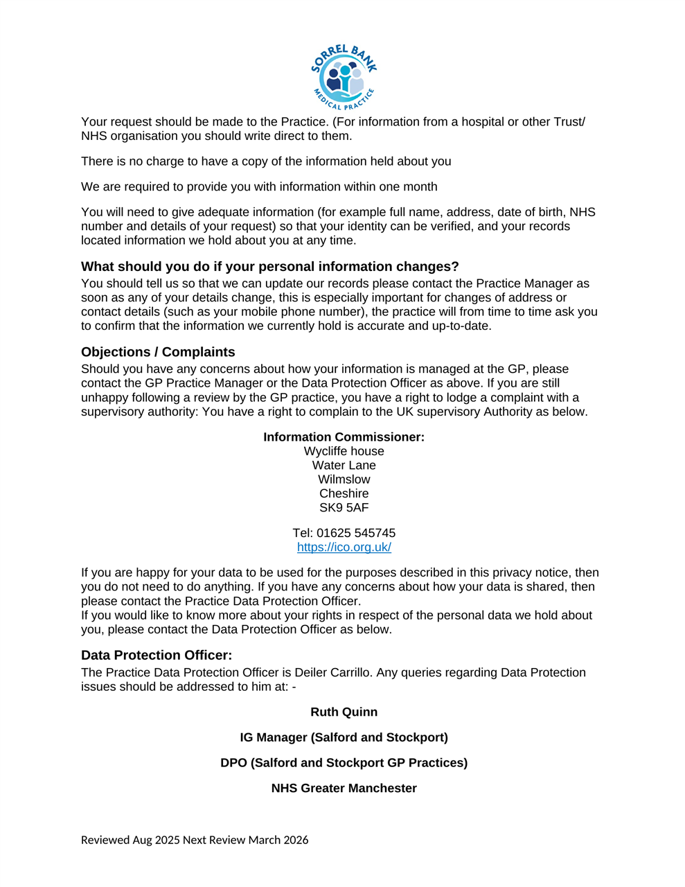 Patient Privacy Notice page 13