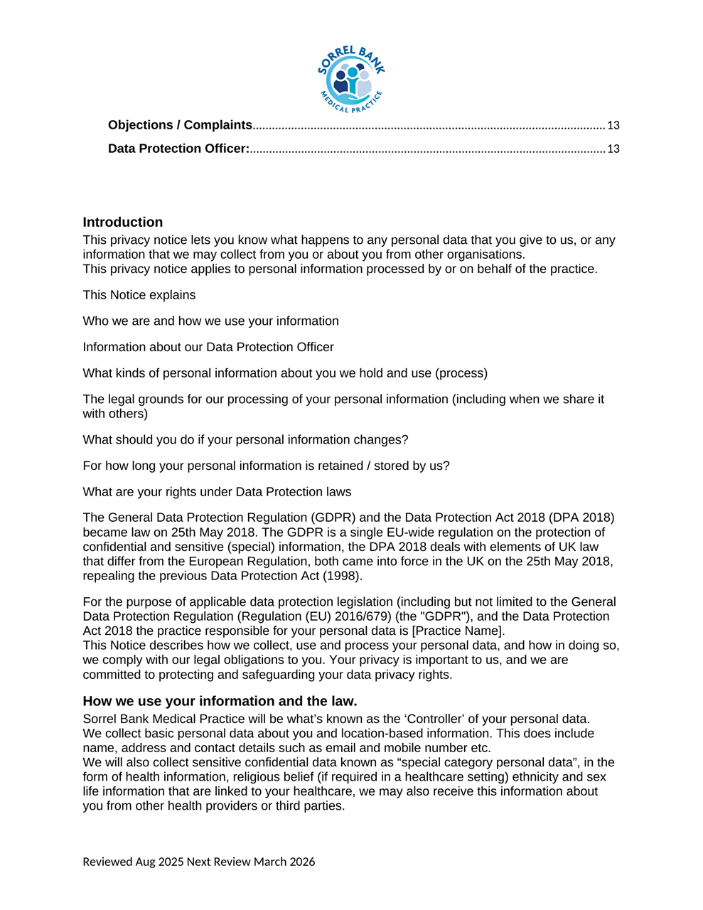Patient Privacy Notice page 2
